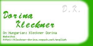 dorina kleckner business card